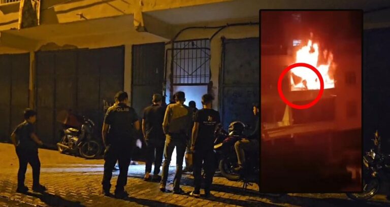 yanginda kalan cocugunu kurtarmak icin alevler arasina daldi E7hZcIxs